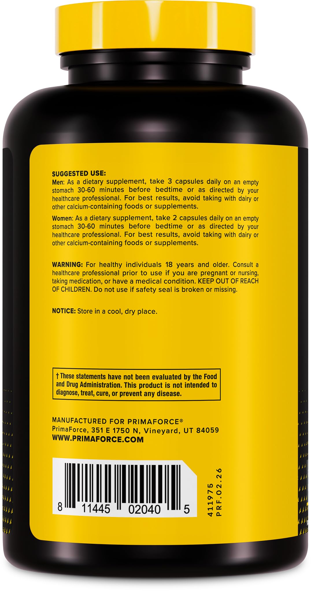 Primaforce ZMA Dietary Supplement - 180 Capsules - image 3