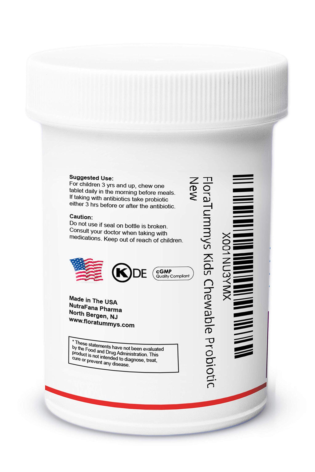 FloraTummys Kids Chewable Probiotic Prebiotics - 30 Tablets - image 3