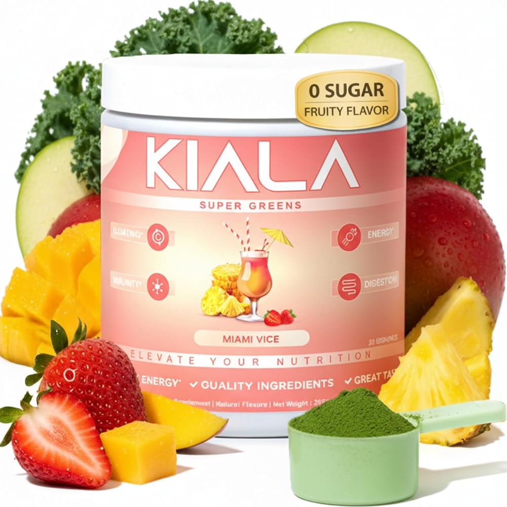 Kiala Nutrition Super Greens Powder - Digestive Health for Women