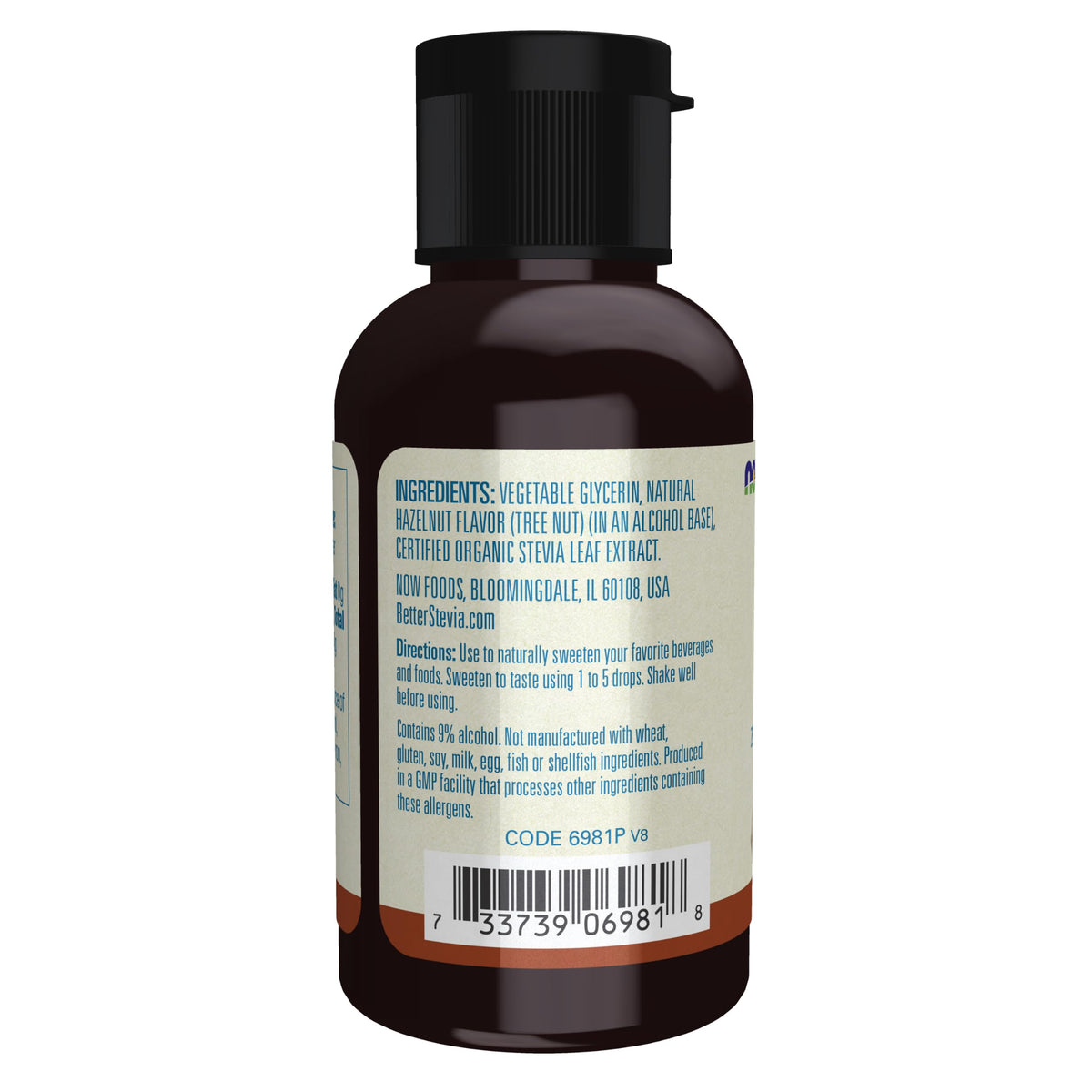 NOW Foods BetterStevia Hazelnut Zero-Calorie Liquid Sweetener - 2 Fl Oz - image 3