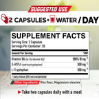 DEDICAD 5-HTP Supplement 1010mg with Vitamin B6 - 60 Capsules - image 2