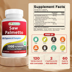 Best Naturals Saw Palmetto 10:1 Extract Prostate Supplements - 120 Capsules - image 2