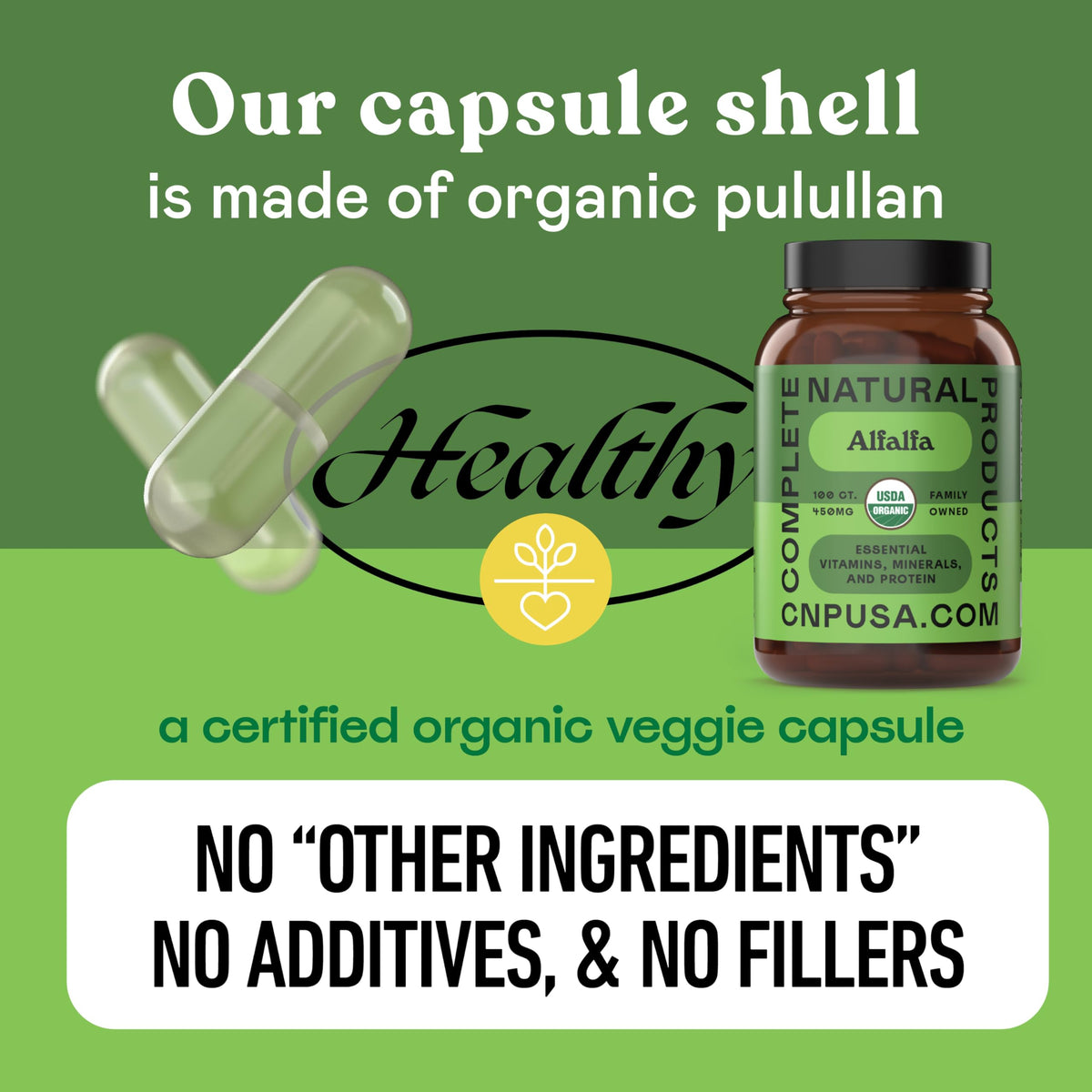 Complete Natural Products Organic Alfalfa Leaf 450mg - image 7