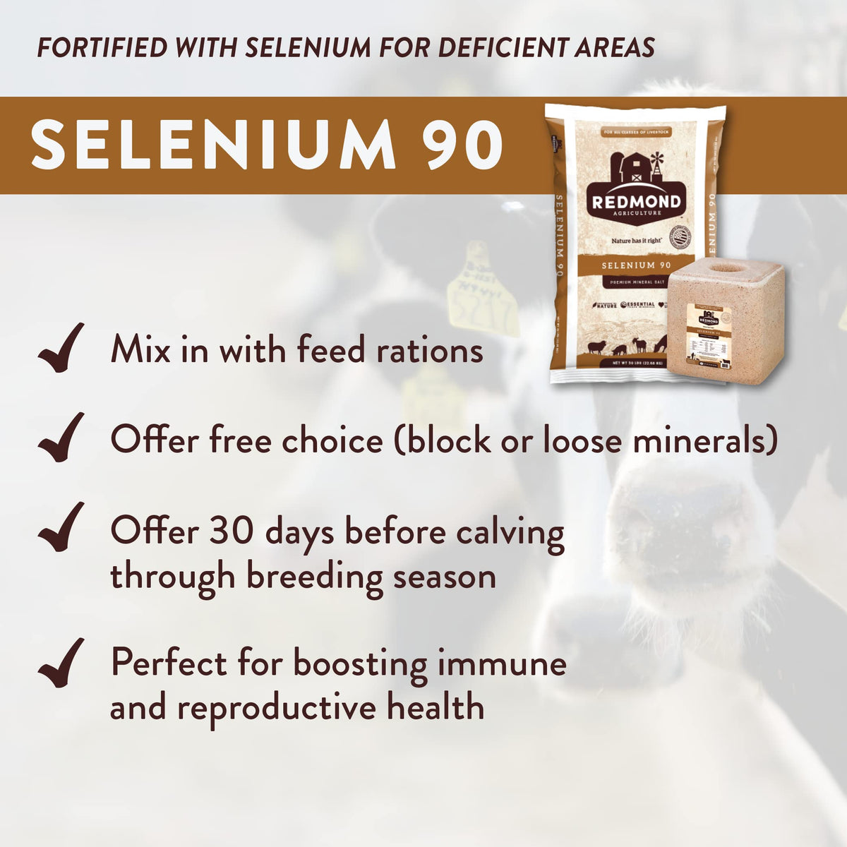 Redmond Agriculture Selenium 90 Premium Mineral Salt - 5 Pound - image 2