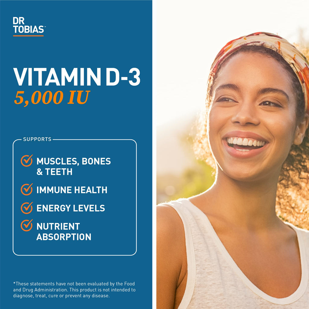 Dr. Tobias Vitamin D3 5000 IU - 90 Capsules - image 3