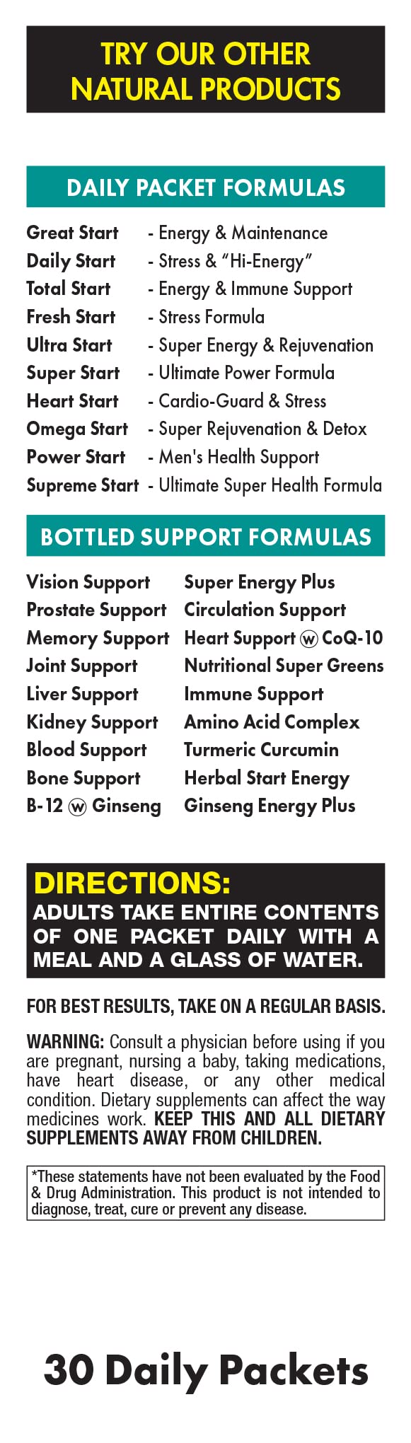 Fresh Start Heart Start All-in-One Daily Vitamin Pack - 30 Packets - image 3