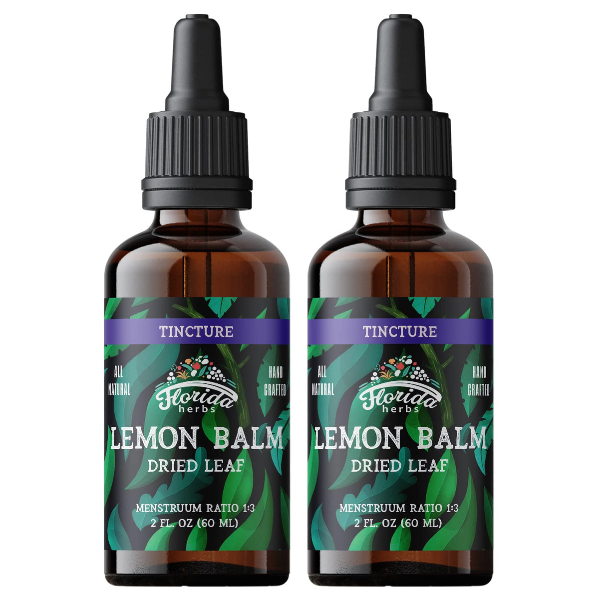 FLORIDA HERBS Lemon Balm Tincture Organic Extract - 2 Fl Oz