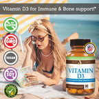 Script Essentials Vegan Vitamin D3 5000 IU Bone & Immune Support - 90 Capsules - image 3
