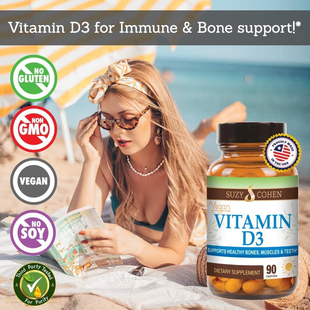 Script Essentials Vegan Vitamin D3 5000 IU Bone & Immune Support - 90 Capsules - image 3