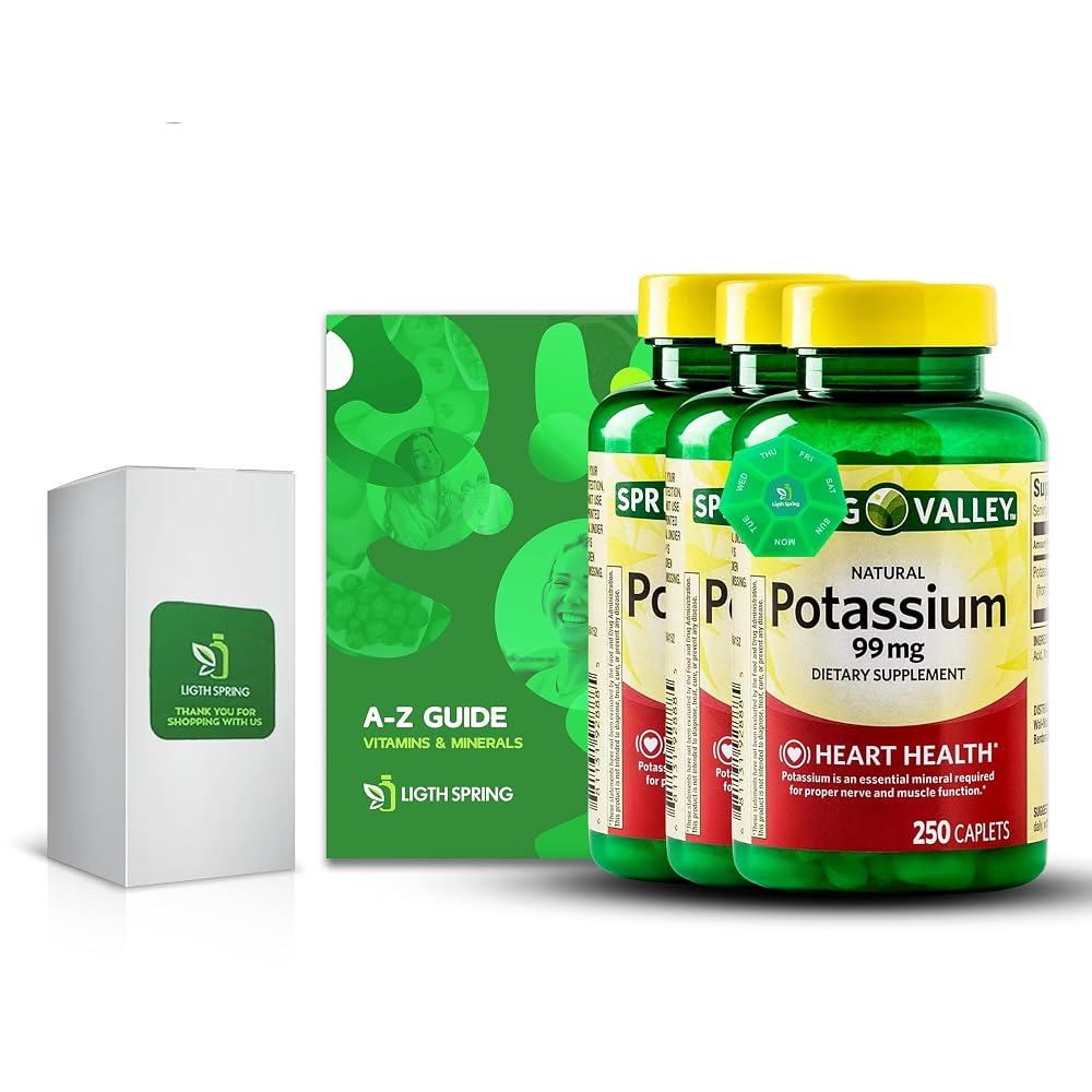 LightSpring Potassium 99 mg Heart Health - 250 Caplets