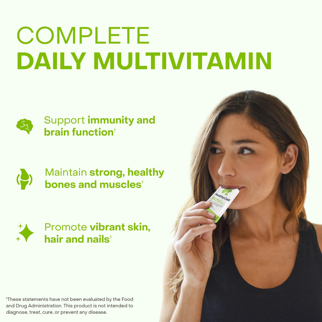 HealthyCell Vegan Daily Multivitamin with Iron & Omega-3 - 30 Packs - image 2