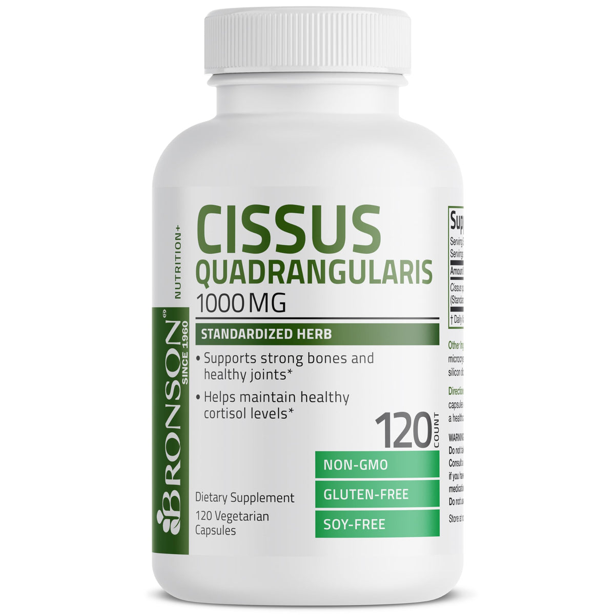 Bronson Cissus Quadrangularis Extract 1000 mg - 120 Vegetarian Capsules - image 4