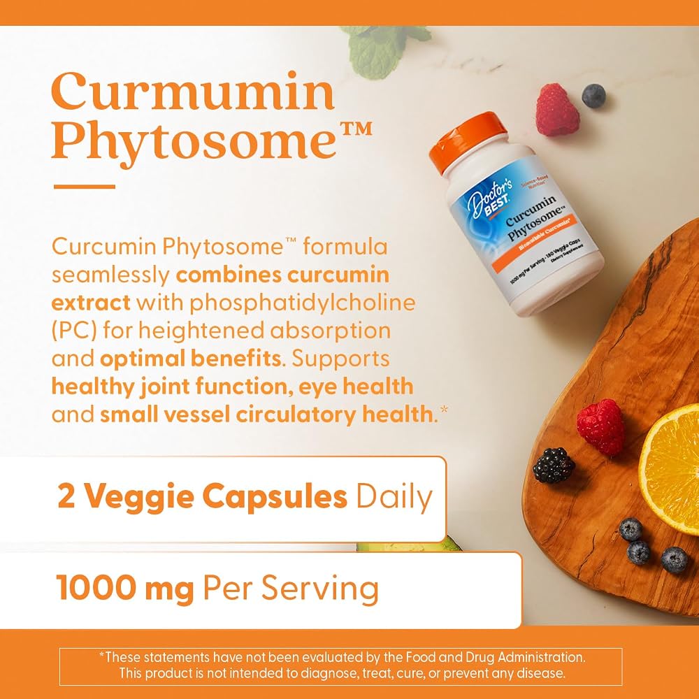Doctor's BEST Curcumin Phytosome Joint Support - 180 Vegetarian Capsules - image 5