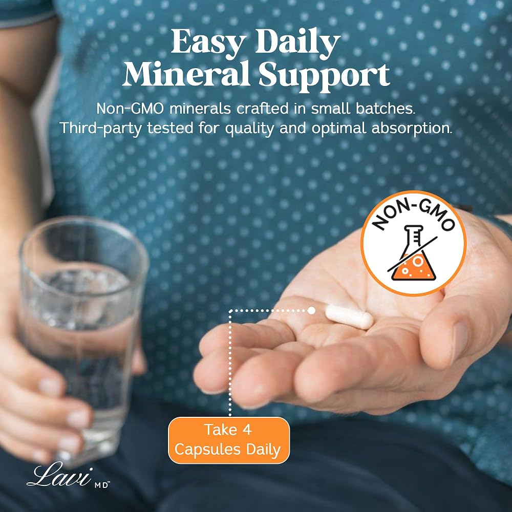 LaviMD Magnesium Glycinate Zinc for Sleep Support - 120 Capsules - image 5