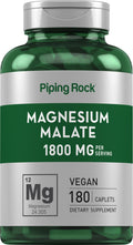 Piping Rock Magnesium Malate 1800 mg - 180 Caplets
