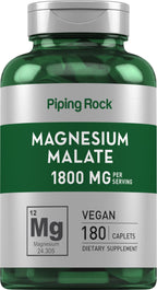 Piping Rock Magnesium Malate 1800 mg - 180 Caplets