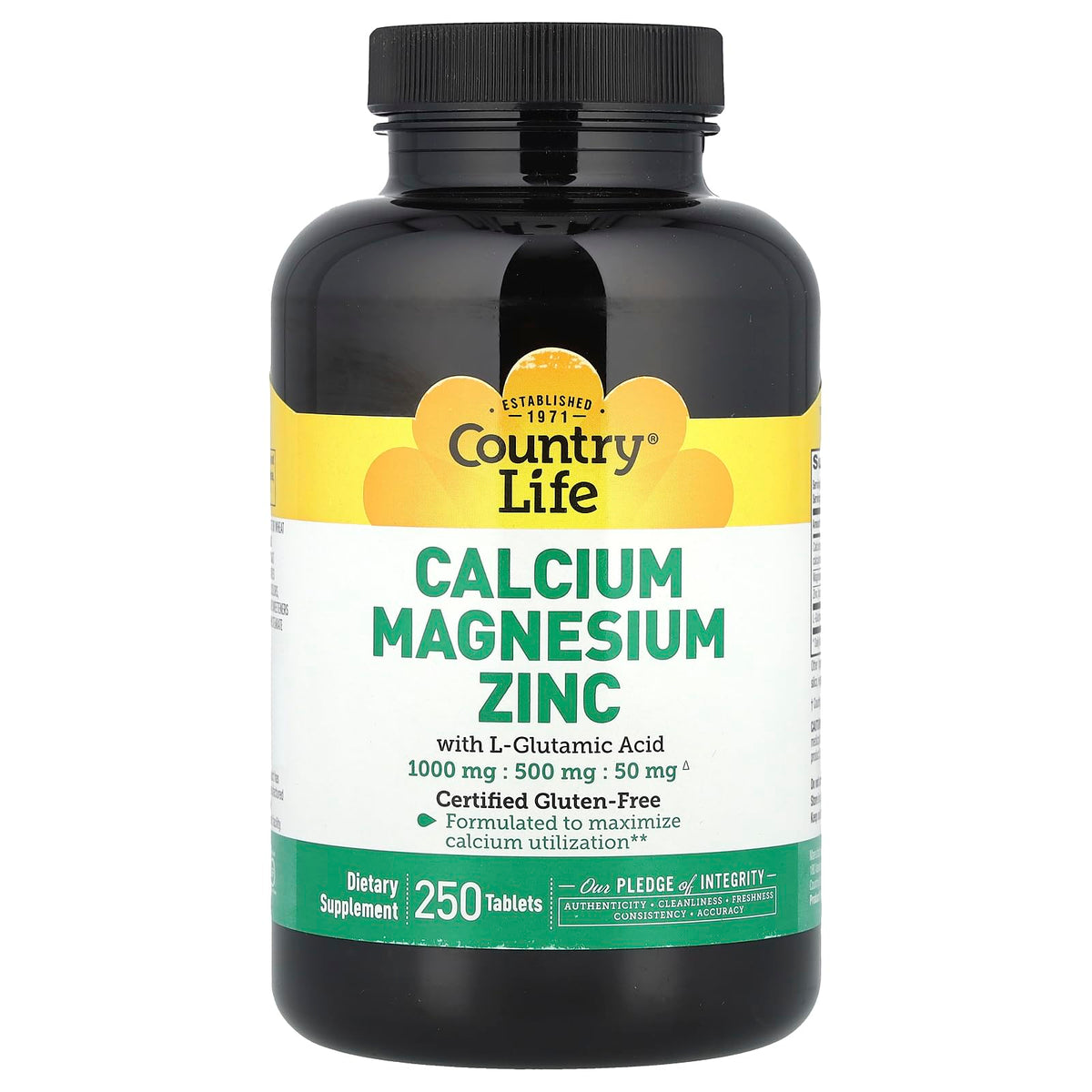 Country Life Calcium Magnesium Zinc - 250 Tablets