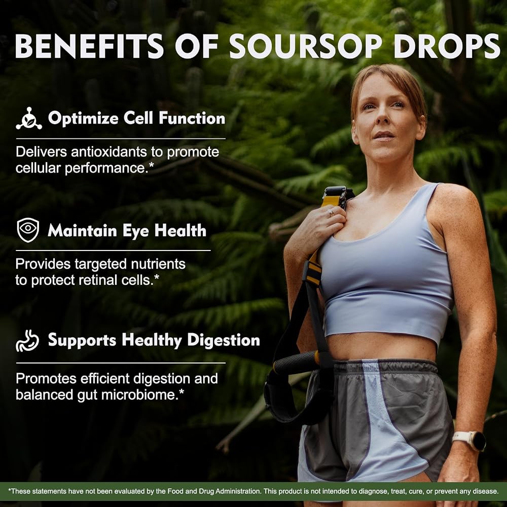 HIIHONE 8 in 1 Graviola Soursop Leaf Extract Liquid