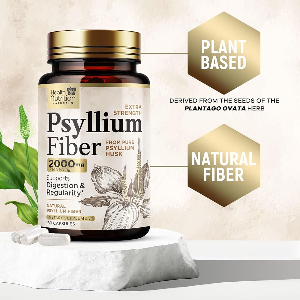 Health Nutrition Naturals Psyllium Husk Capsules - Psyllium Husk - image 4