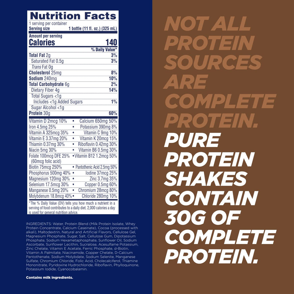 Pure Protein Chocolate Protein Shake 30g - 12 Pack - image 2