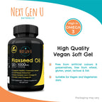 NGU Next Gen U Flaxseed Oil Omega 3, 6, 9 - 120 Softgels - image 3