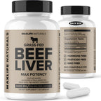 MaxLife Naturals Grass Fed Beef Liver Capsules 3200mg - 120 Count