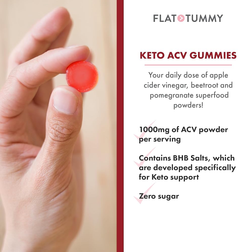 Flat Tummy Keto ACV Gummies with BHB Salts - 60 Count - image 3