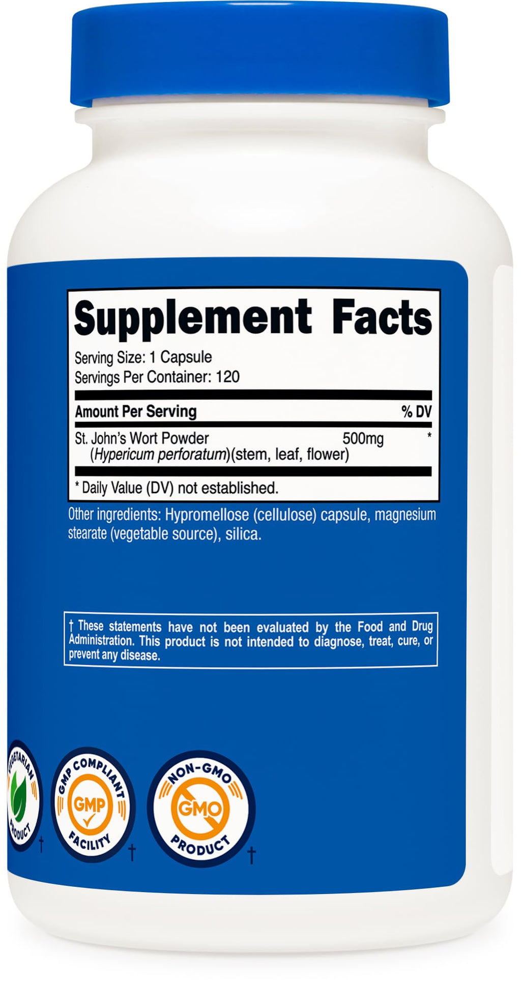 Nutricost St. John's Wort 500mg - 120 Vegetarian Capsules - image 5