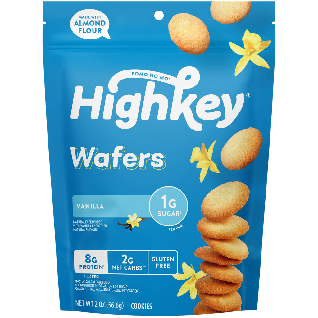 HighKey Gluten Free Vanilla Wafer Cookies - 6Pack Low Carb Keto Snack