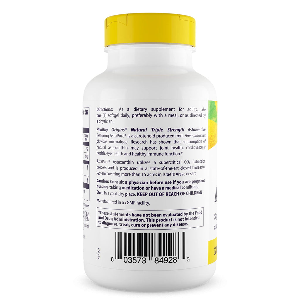 Healthy Origins Astaxanthin AstaPure 12 mg - 150 Softgels - image 3
