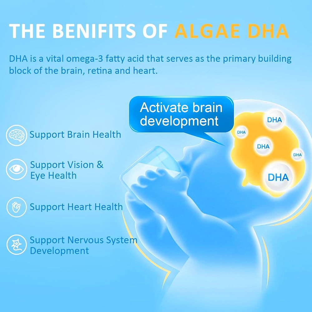 Novafun Kids Omega-3 DHA Supplement Algal Sourced - 90 Softgels - image 3