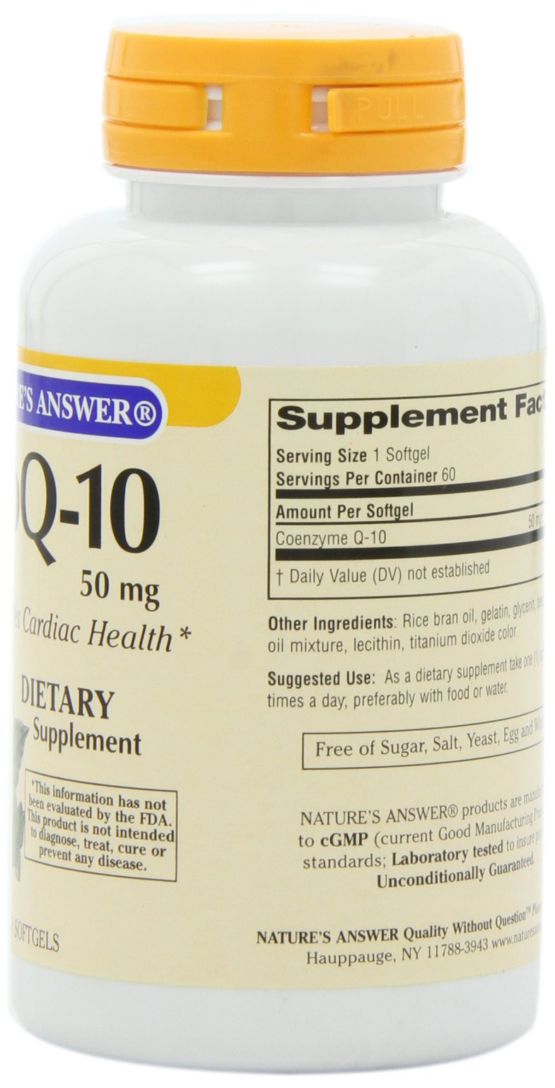 Nature's Answer CoQ-10 50 mg Cardiac Health - 60 Softgels - image 2