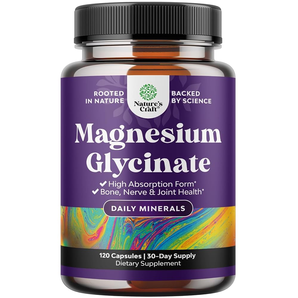 Natures Craft High Absorption Magnesium Glycinate Capsules - 500mg
