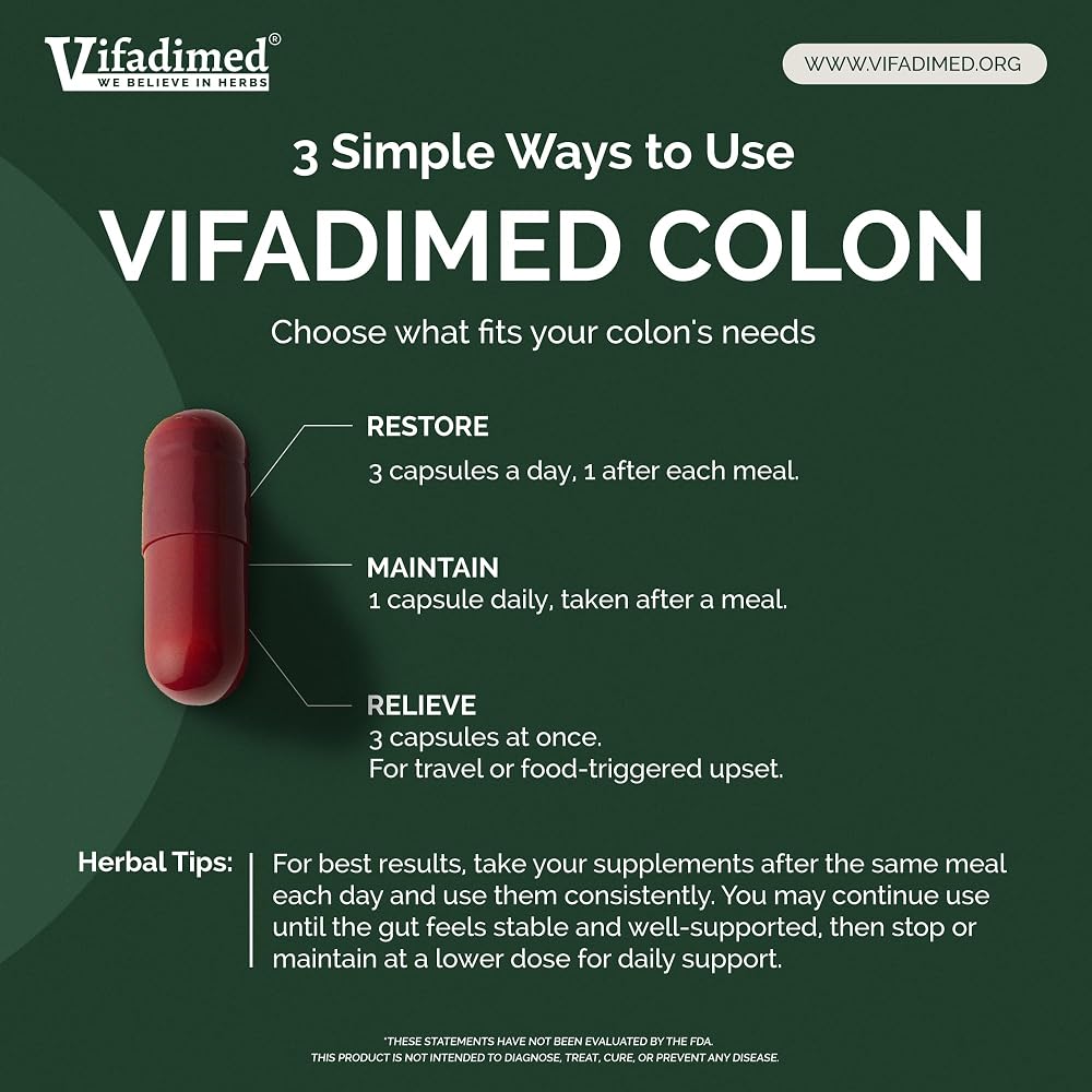 VIFADIMED Colon Digestive Support - 45 Capsules - image 8