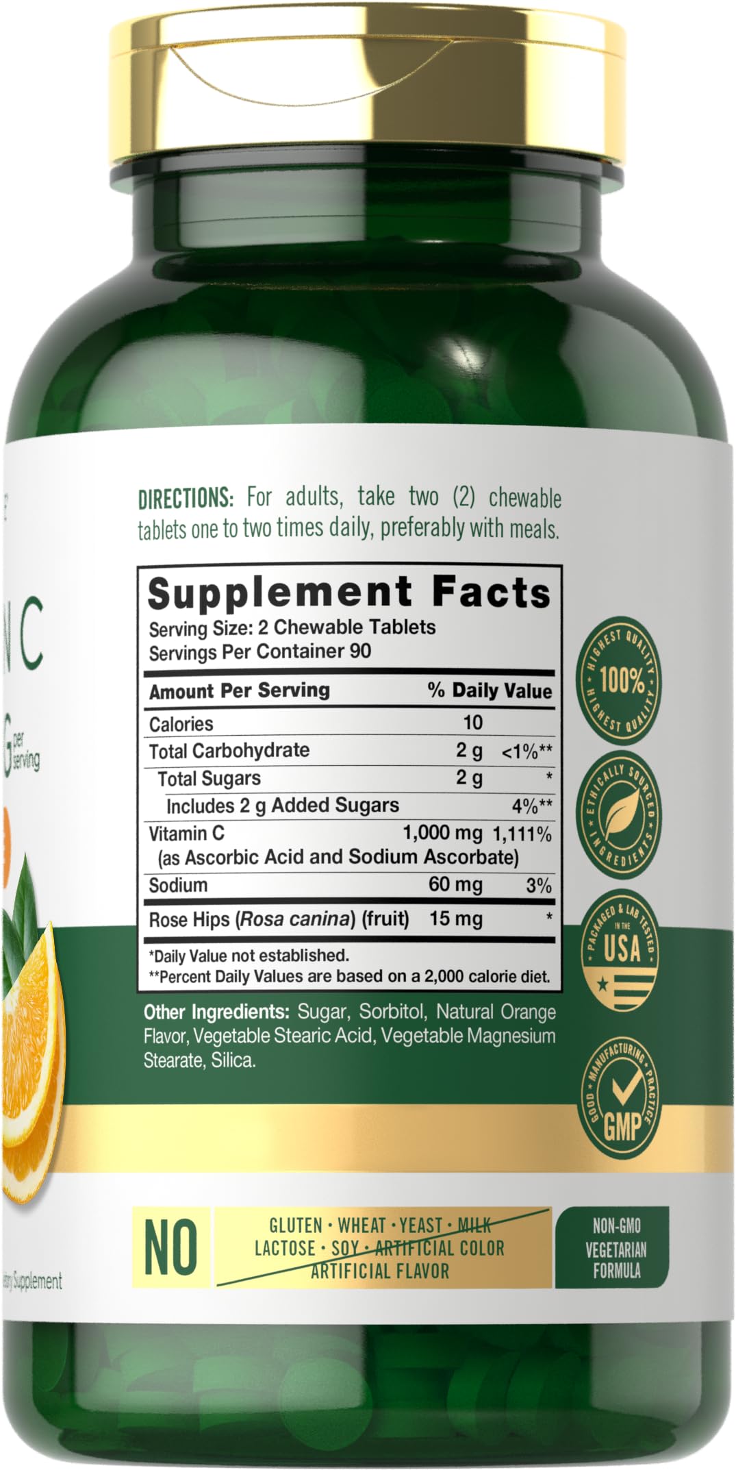 Carlyle Vitamin C 1000mg Chewables - 180 Tablets - image 2