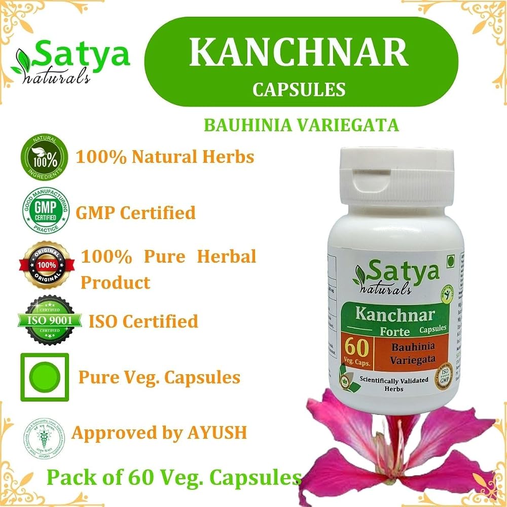 Satya Naturals Kanchnar Forte Capsules 500 mg. 60 Veg. Capsule