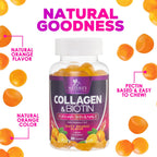 Nature's Nutrition Collagen Gummies - 2500mcg Biotin - Complete