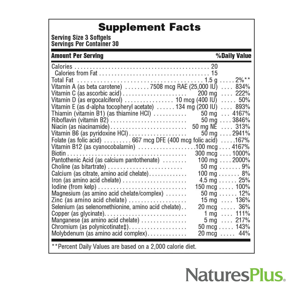 NaturesPlus Regeneration Multivitamin & Mineral - 90 Softgels - image 4