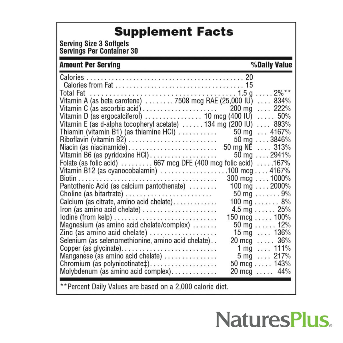 NaturesPlus Regeneration Multivitamin & Mineral - 90 Softgels - image 4
