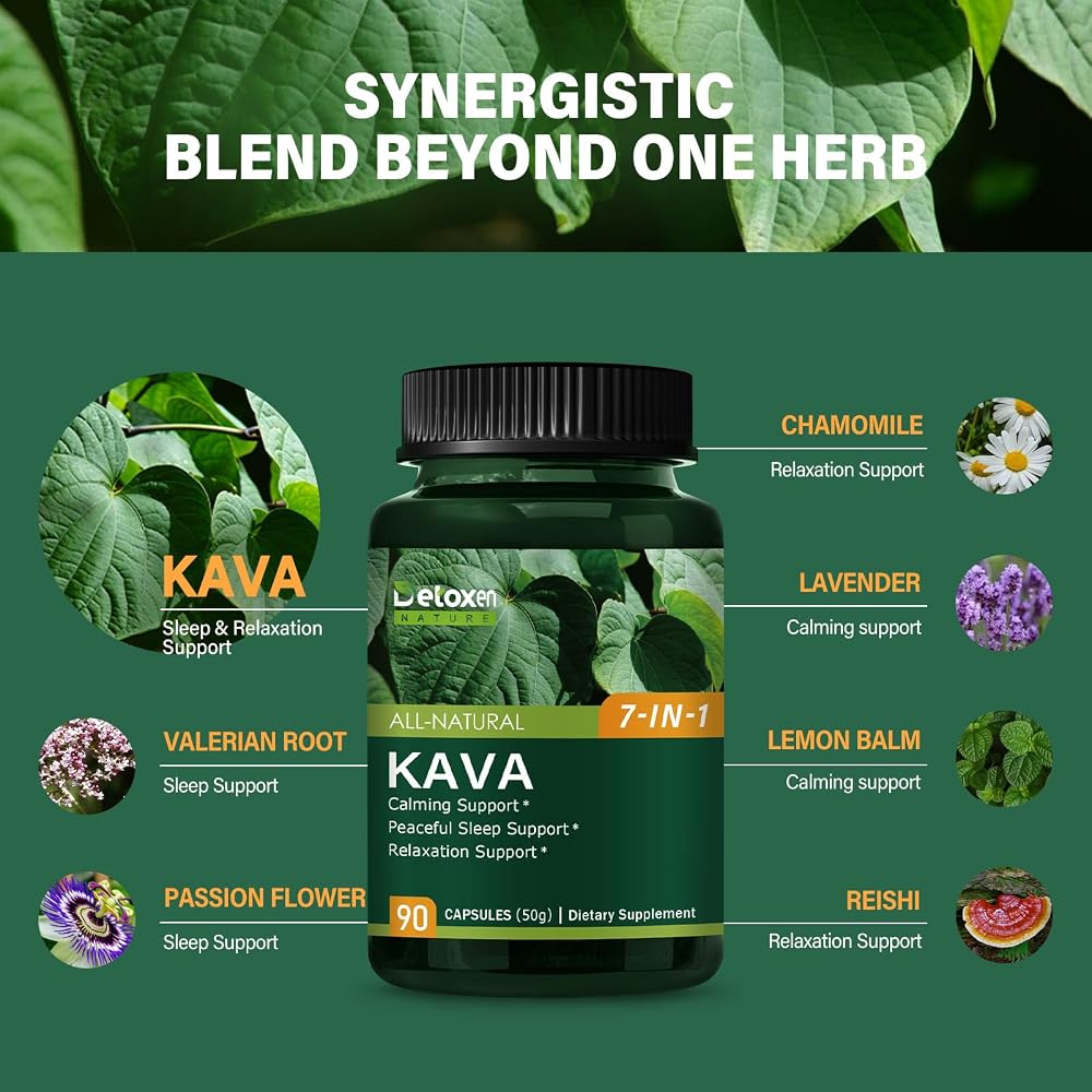 DetoxenNATURE Kava Kava Root Extract Capsules for Sleep - 90 Capsules - image 3
