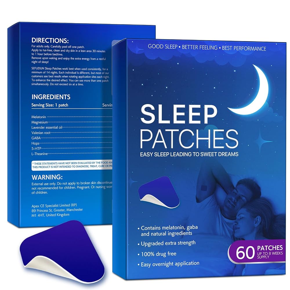 JUDEWY Adult Sleep Patches with Melatonin - 60 Count