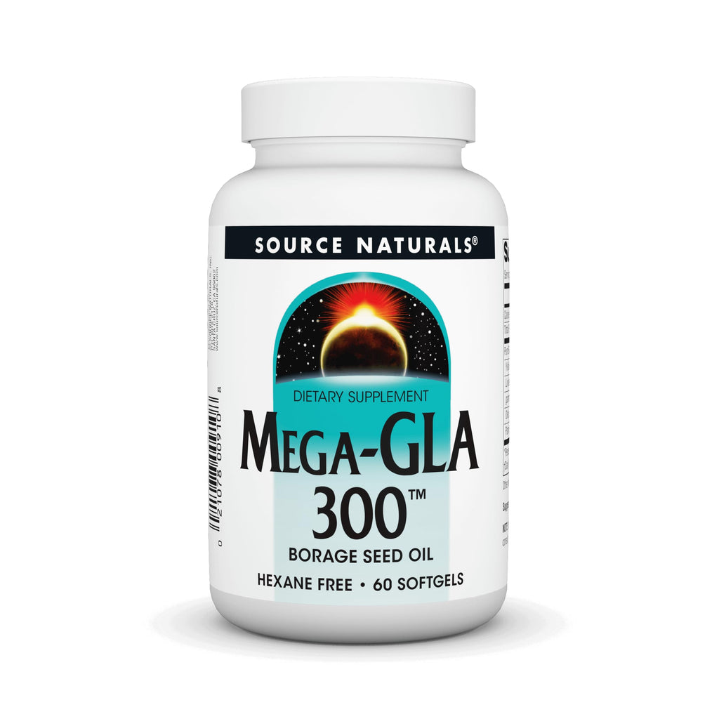 Source Naturals Mega-GLA 300 Borage Seed Oil - 60 Softgels