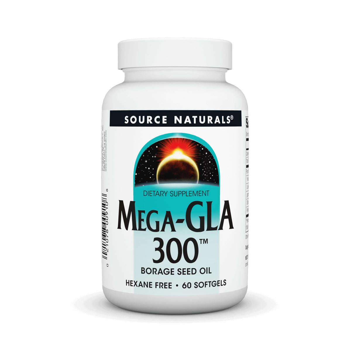 Source Naturals Mega-GLA 300 Borage Seed Oil - 60 Softgels