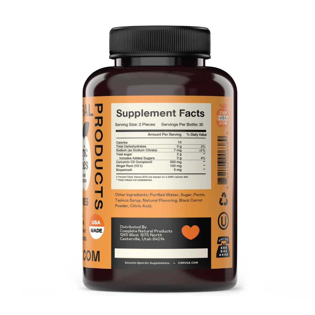 Complete Natural Products Turmeric Ginger Gummies - 60 Count - image 2