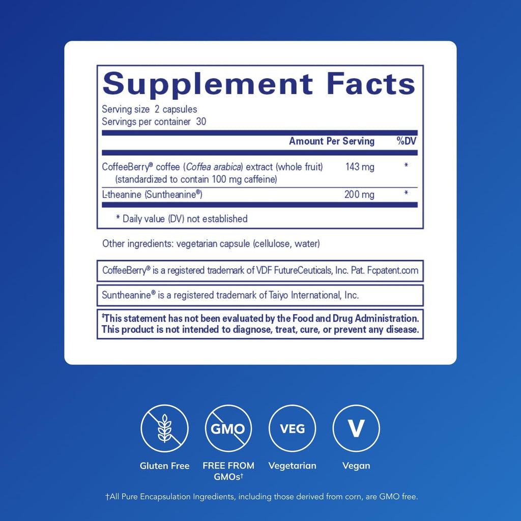 Pure Encapsulations CaffPhenol Energy Support - 60 Capsules - image 2