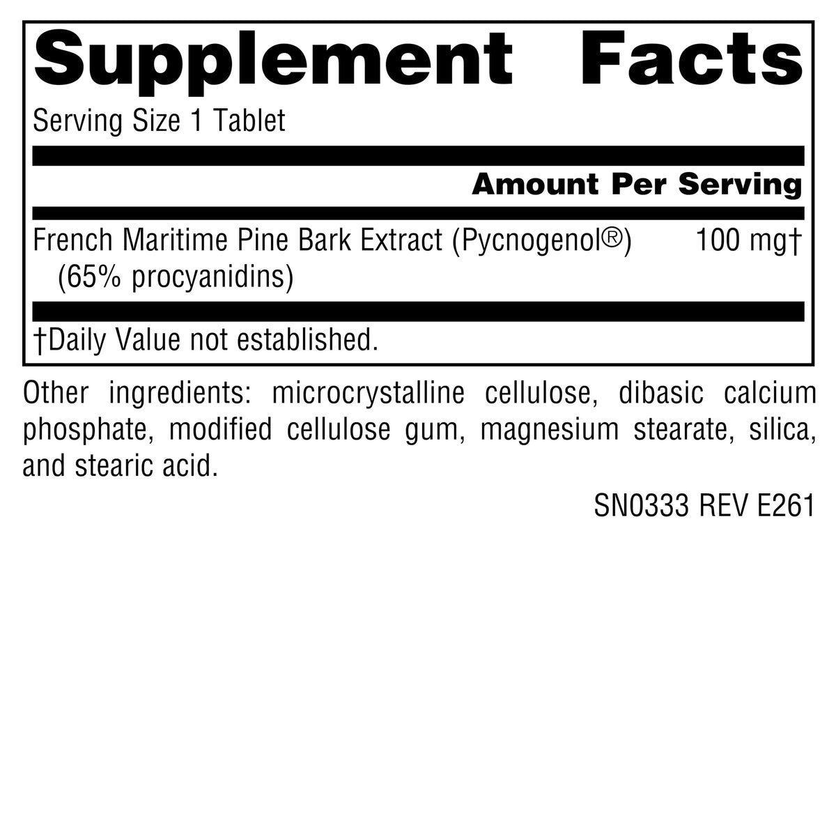 Source Naturals Pycnogenol 100 mg - 60 Tablets - image 2