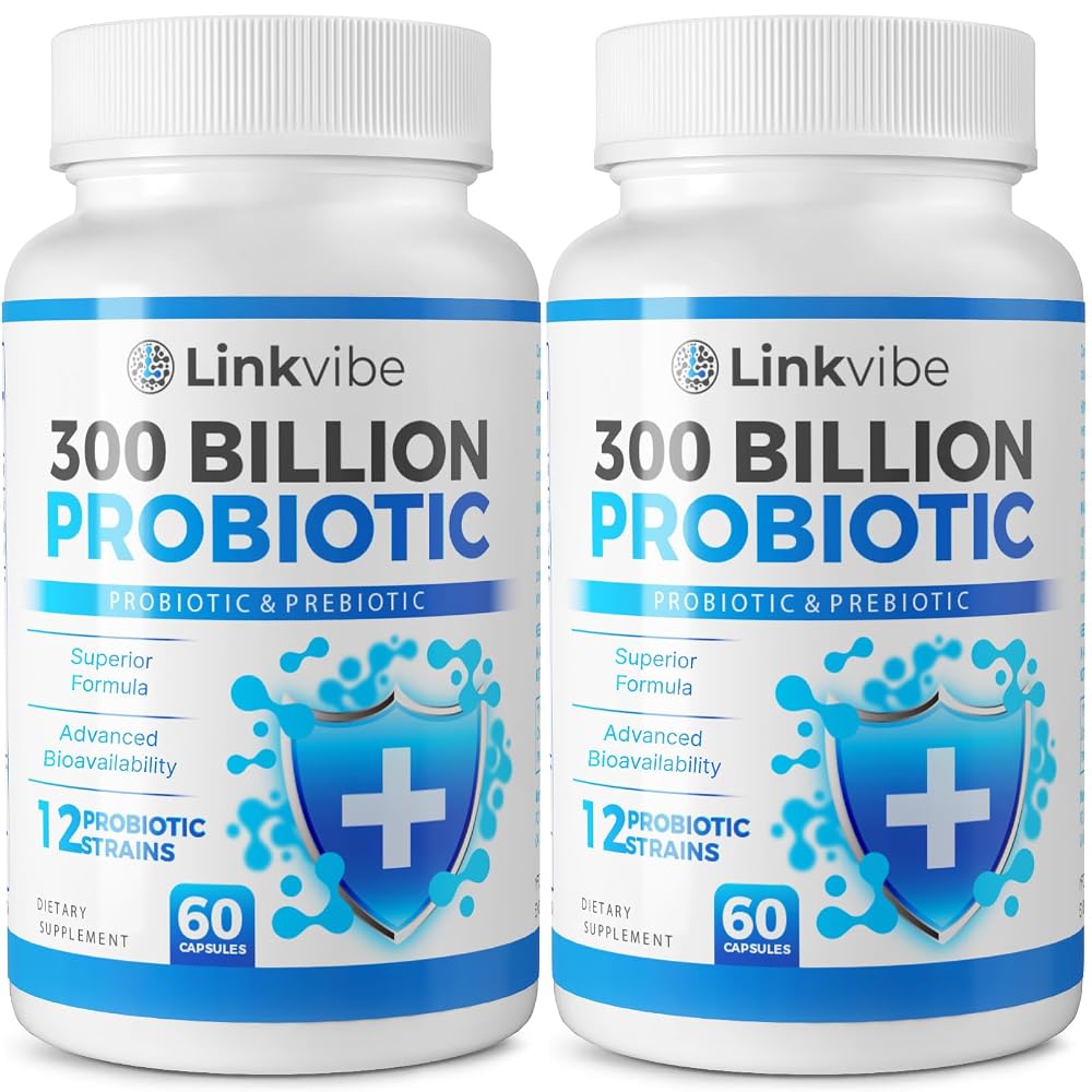 Linkvibe Probiotic 300 Billion CFU - Probiotic for Women and Men