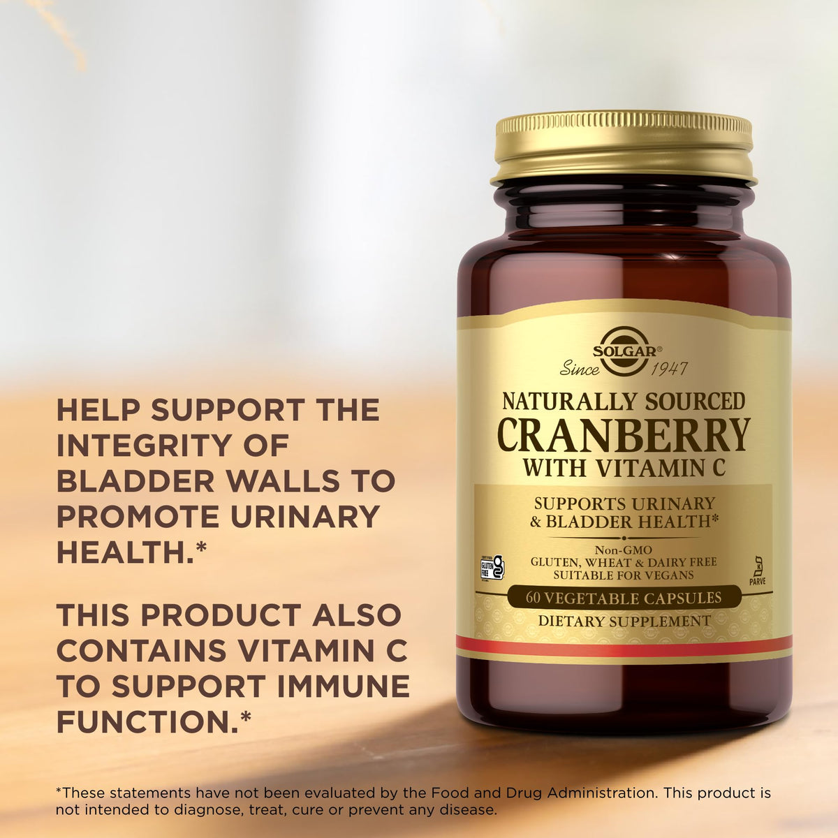 Solgar Cranberry with Vitamin C - 120 Vegetable Capsules - image 5