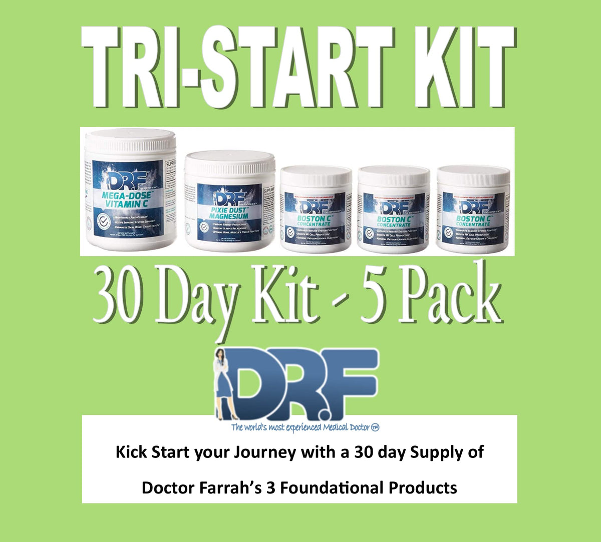 DR.F TRI-Start 30 Day Supply Health Kit - 5 Piece Set - image 4