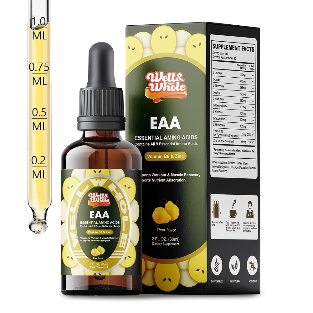 Well&Whole Essential Amino Acids Liquid Drops for Recovery - 2 Fl Oz